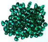100 4x6mm Transparent Emerald Drop Beads